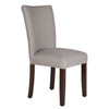 Parsons Chair | Fabric Upholstered | Splayed Back | Gray Brown