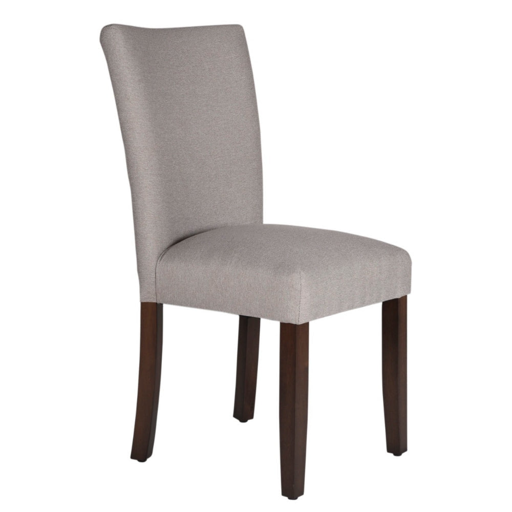 Parsons Chair | Fabric Upholstered | Splayed Back | Gray Brown