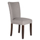 Parsons Chair | Fabric Upholstered | Splayed Back | Gray Brown