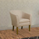 Accent Chair | Barrel Back | Fabric Upholstered | Cream Brown