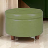 Ottoman | Faux Leather | Tufted Lift Top Storage | Green | Large