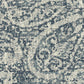 Paisley Pattern Fabric Upholstered Wooden Ottoman with Lift Off Top Blue and Gray - K7342-F2214 By Casagear Home KFN-K7342-F2214