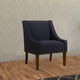 Accent Chair | Swooping Arms | Nailhead Trim | Blue & Brown