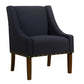 Fabric Upholstered Accent Chair with Swooping Arms and Nail Head Trim Blue and Brown - K7683-F2176 By Casagear Home KFN-K7683-F2176