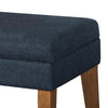 Fabric Upholstered Wooden Bench with Lift Top Storage, Navy Blue - N6302-F1570 By Casagear Home