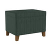 Ottoman | Rectangular | Lift Top Storage | Green Upholstery