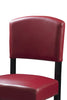 30’’ Wooden Bar Stool with Leatherette Seat and Backrest Red LHD-0218RED-01-KD-U