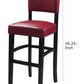 30’’ Wooden Bar Stool with Leatherette Seat and Backrest Red LHD-0218RED-01-KD-U