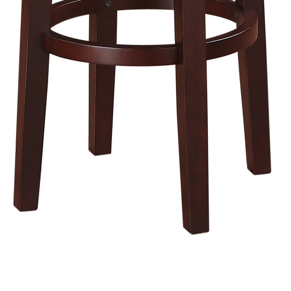 Fabric Upholstered Bar Stool with Slanted Legs Brown and Black - 98353KBLK-01-KD LHD-98353KBLK-01-KD