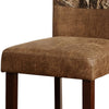 Dual Tone Fabric Upholstered Wooden Bar Stool Brown - BS216MOSS01U LHD-BS216MOSS01U