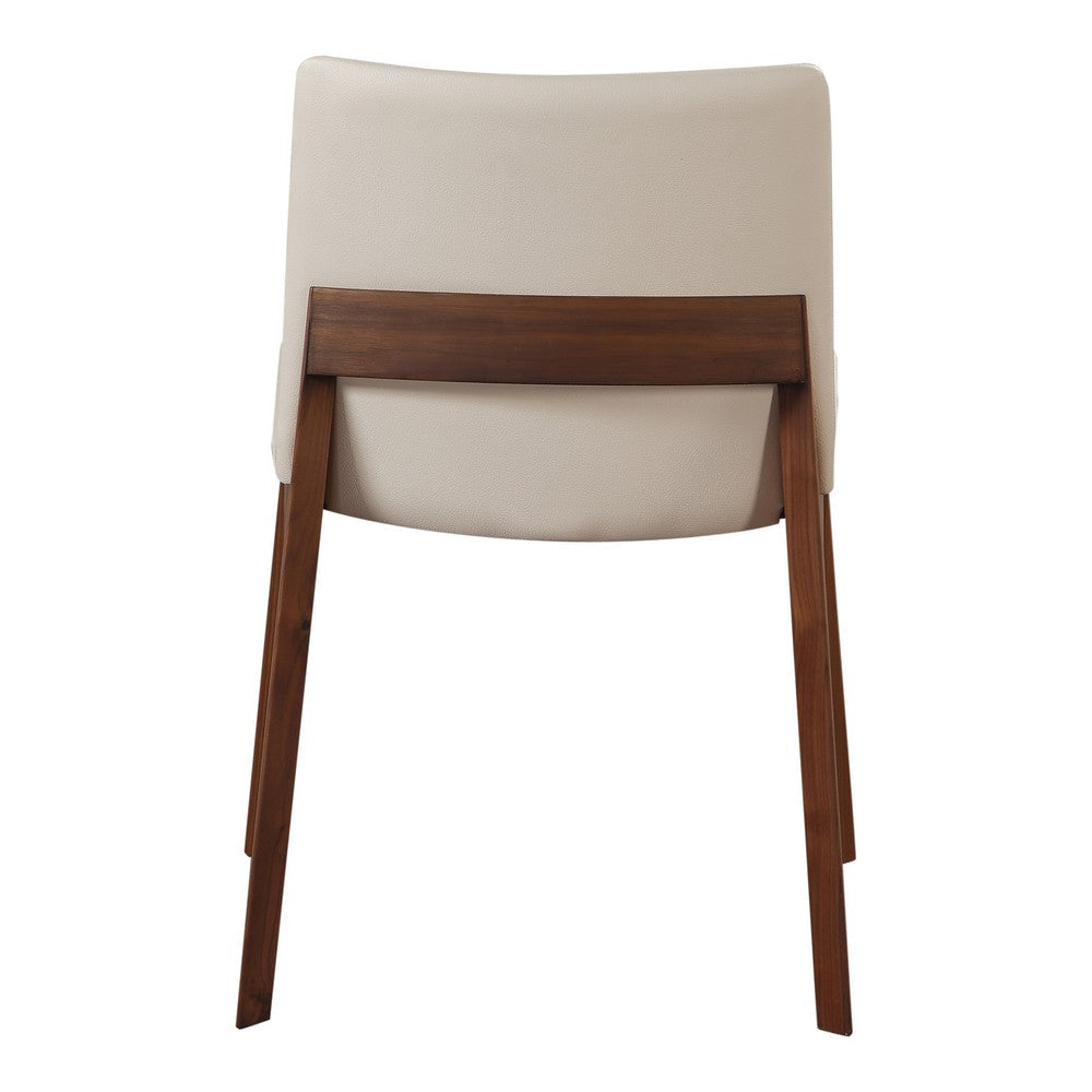 Deco Dining Chair Cream White PVC - Set Of Two MCN-BC-1016-05