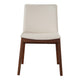 Deco Dining Chair Cream White PVC - Set Of Two
