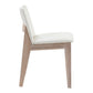 Deco Oak Dining Chair Cream White PVC - Set Of Two MCN-BC-1086-05