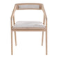 Padma Oak Arm Chair Light Grey