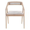 Padma Oak Arm Chair Light Grey