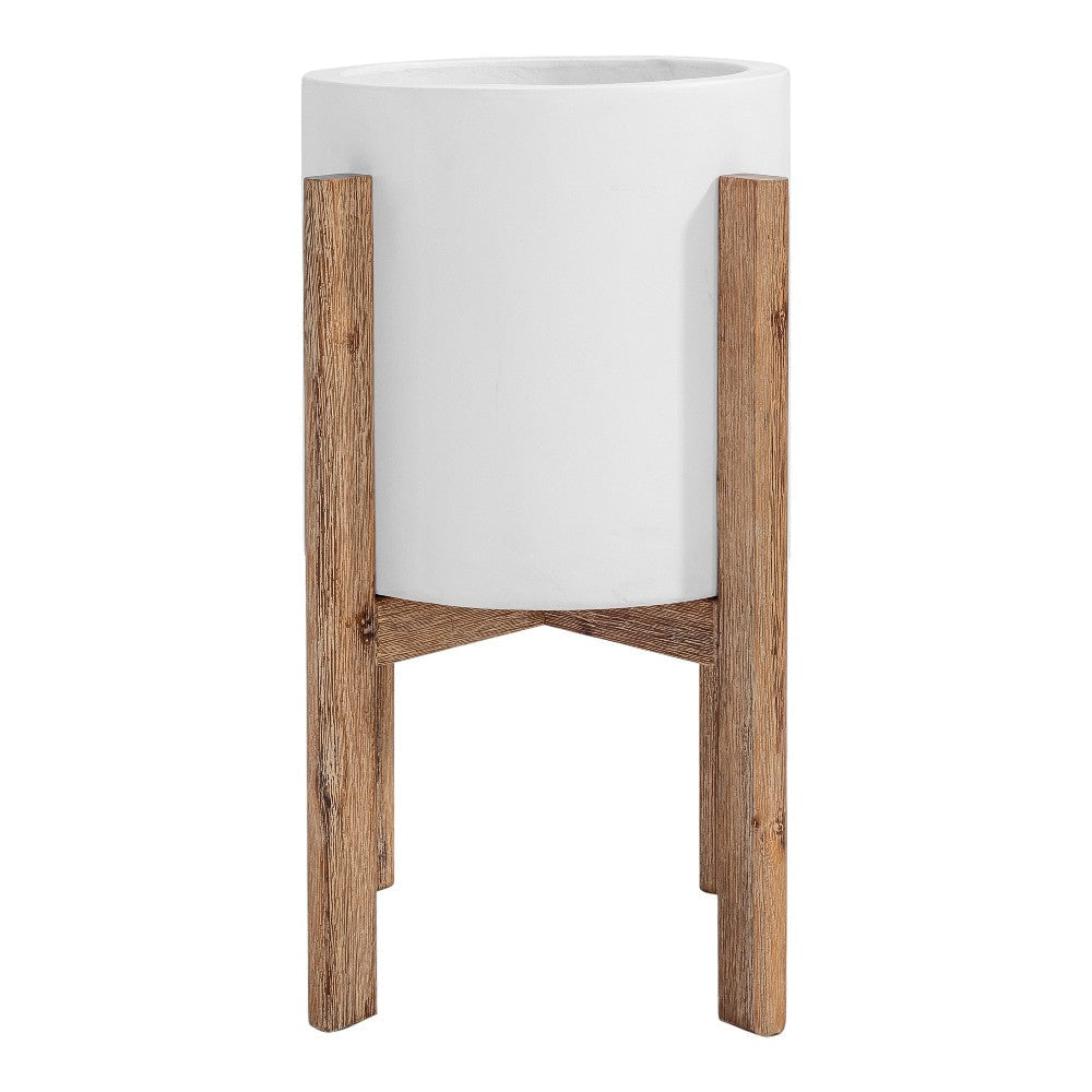 Everest Small Round Planter Cream White MCN-BQ-1048-05-0