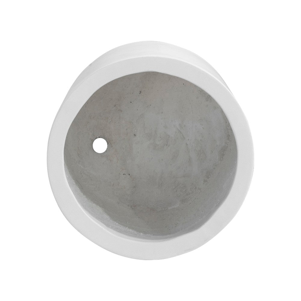 Everest Small Round Planter Cream White MCN-BQ-1048-05-0