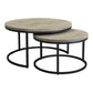 Drey Round Nesting Coffee Tables Grey Set Of Two MCN-BV-1011-15