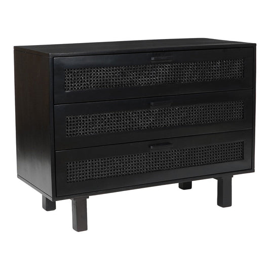 Ashton 3 Drawer Nightstand Black