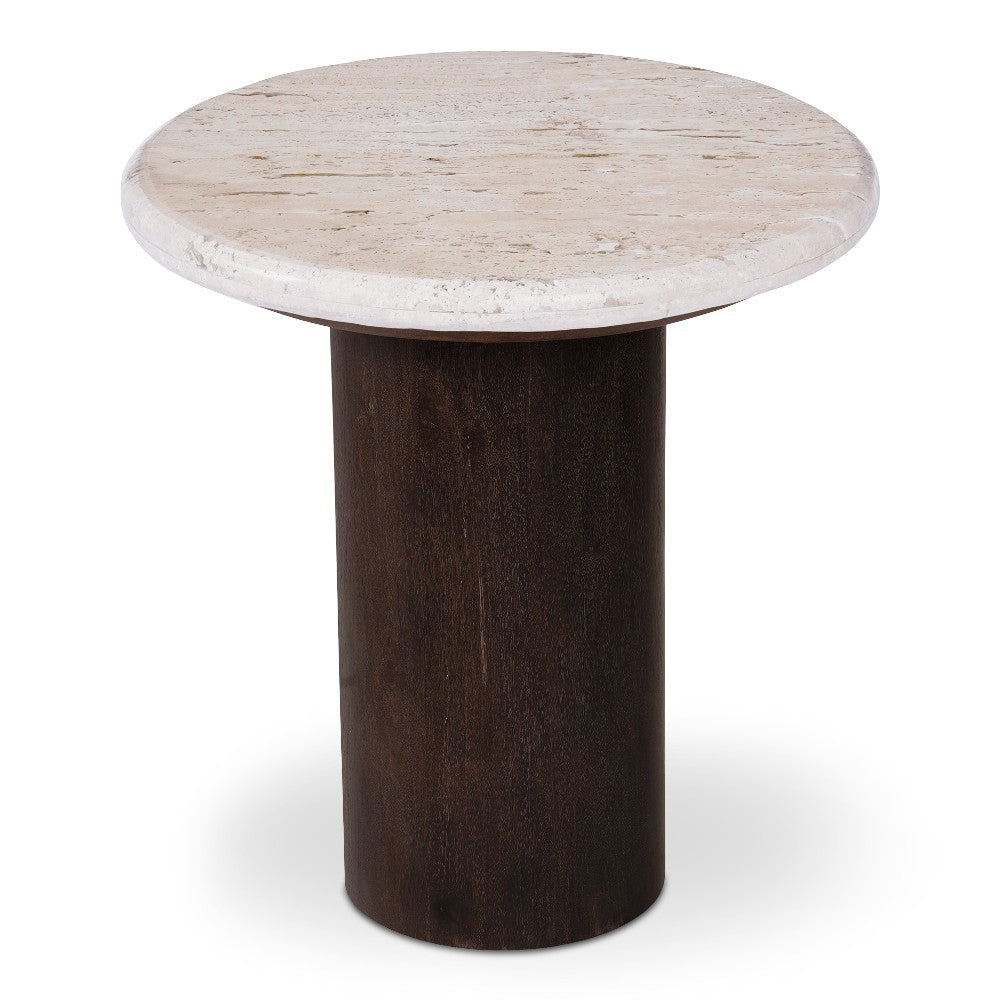 Landon Accent Table Beige Travertine MCN-BZ-1154-34