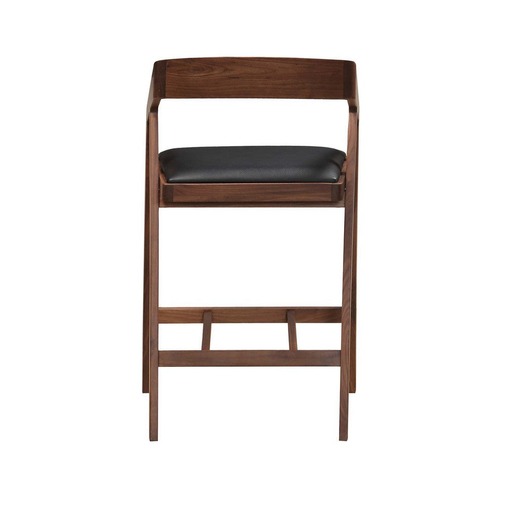 Padma Counter Stool Black Vegan Leather MCN-CB-1025-03