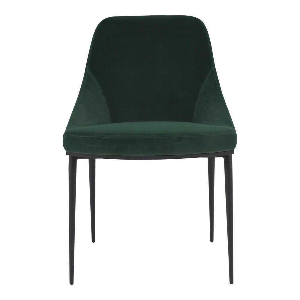 Sedona Dining Chair Green Velvet - Set Of Two