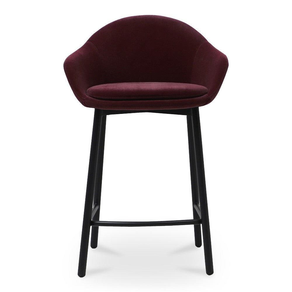 Emily Counter Stool Wine Velvet