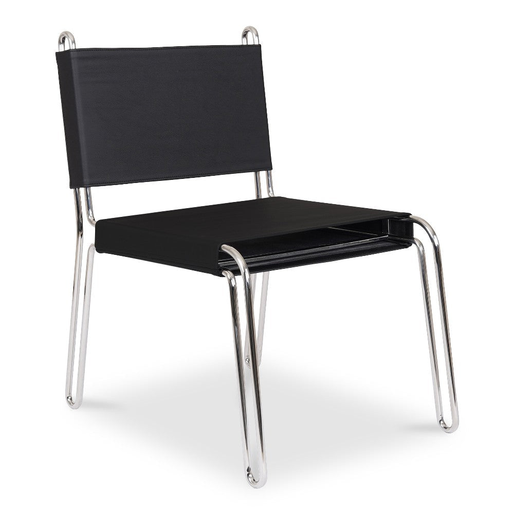 Petra Leather Accent Chair Black MCN-EW-1010-02