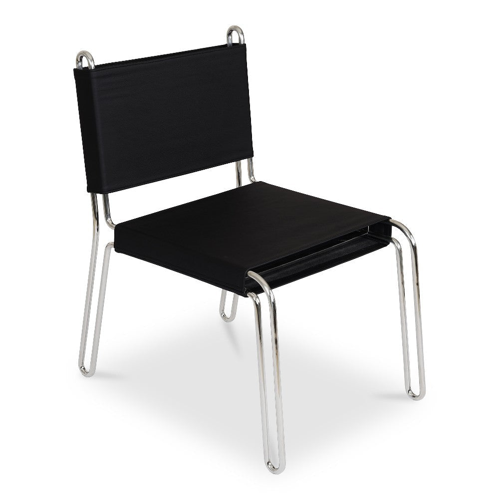 Petra Leather Accent Chair Black MCN-EW-1010-02