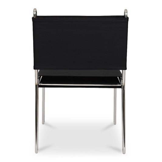 Petra Leather Accent Chair Black