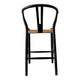 Ventana Counter Stool Black and Natural MCN-FG-1018-37