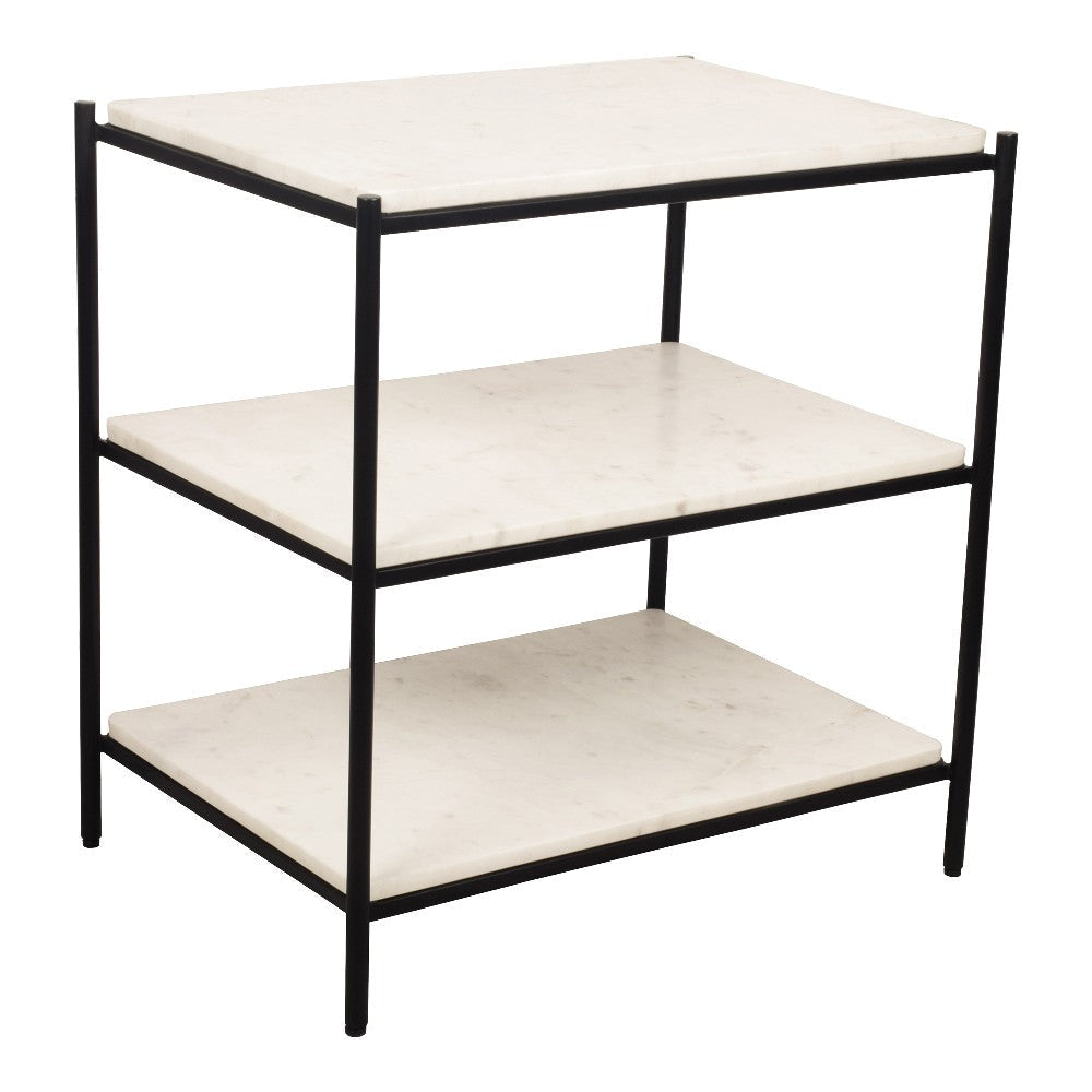 Trine Nightstand White Marble MCN-FI-1102-18