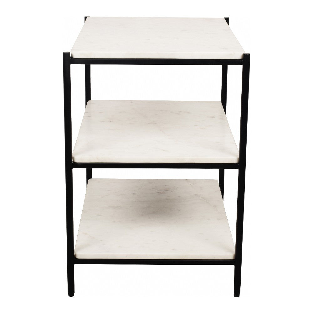 Trine Nightstand White Marble MCN-FI-1102-18