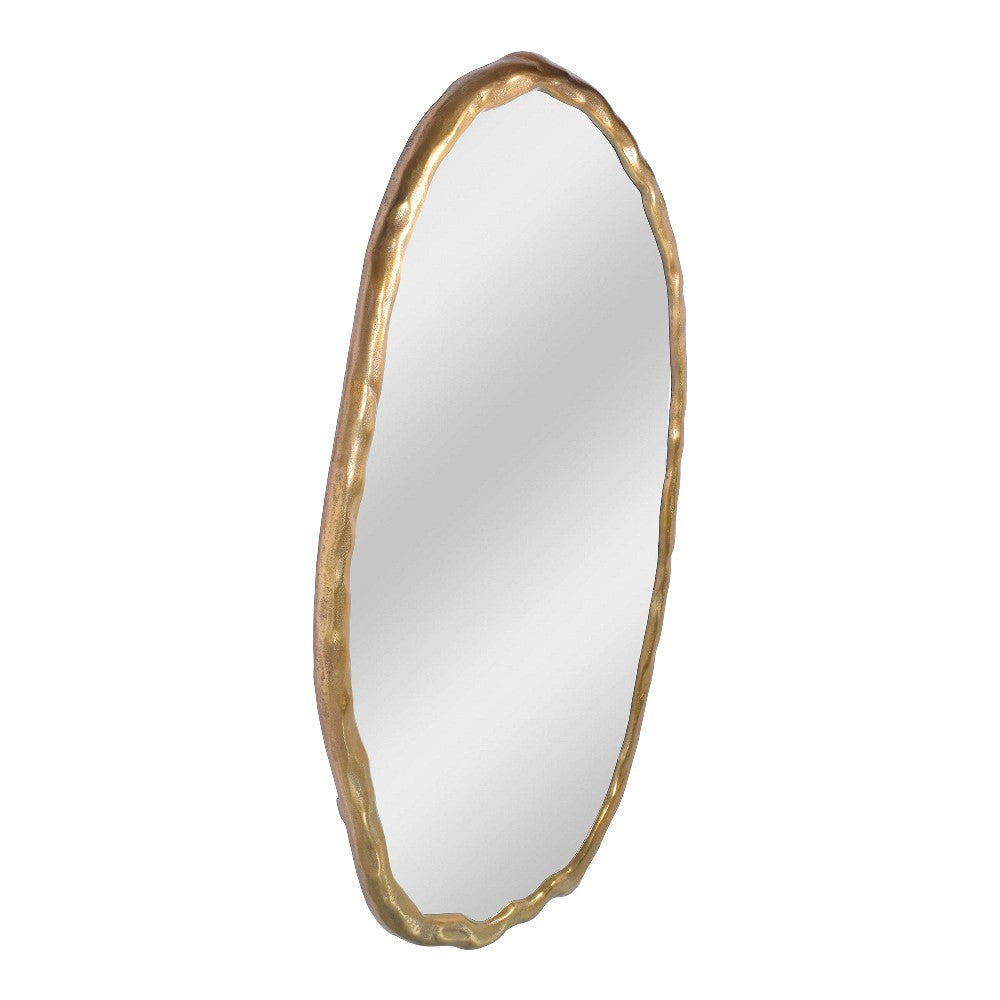 Foundry Oval Mirror Gold
