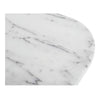 Dash Accent Table White Calacatta Marble