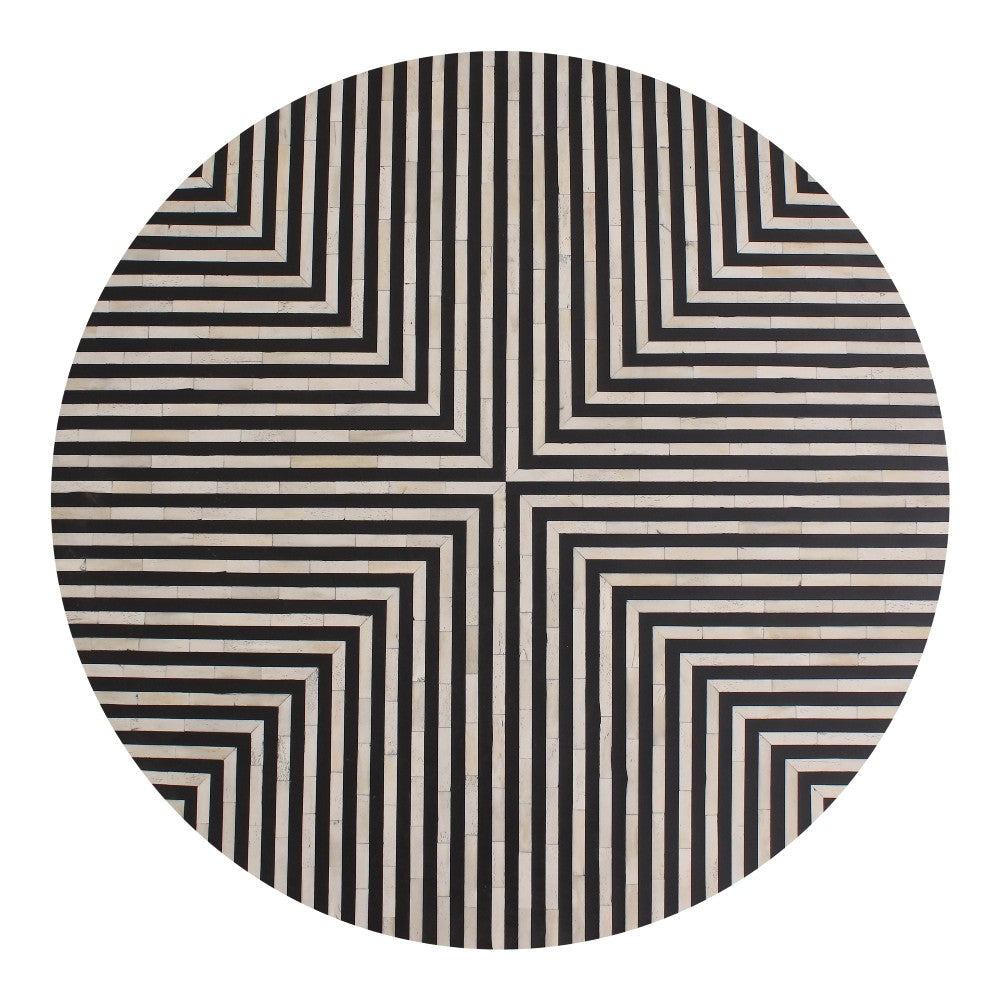 Chameau Small Coffee Table Black and White MCN-GZ-1147-37