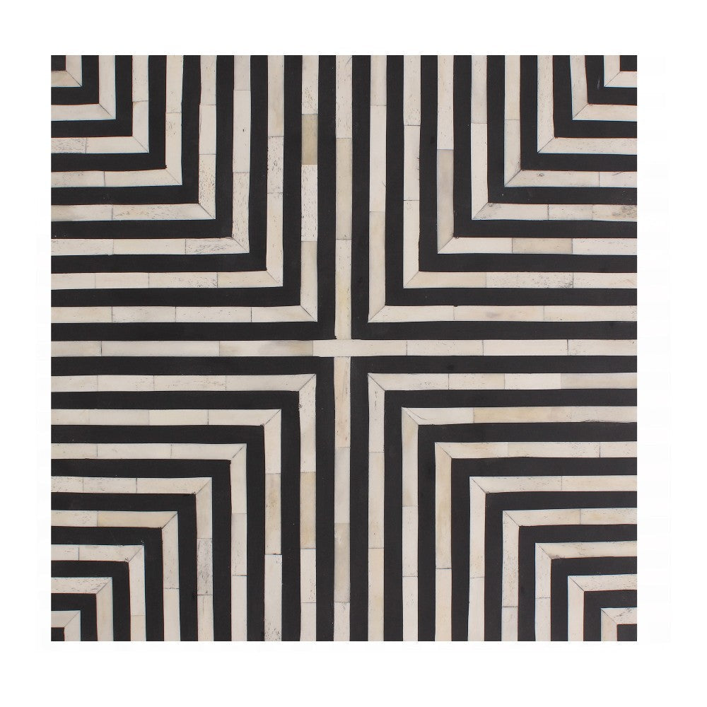 Terning Side Table Black and White MCN-GZ-1149-37