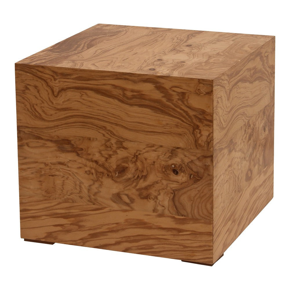 Nash Side Table Honey Brown Burl