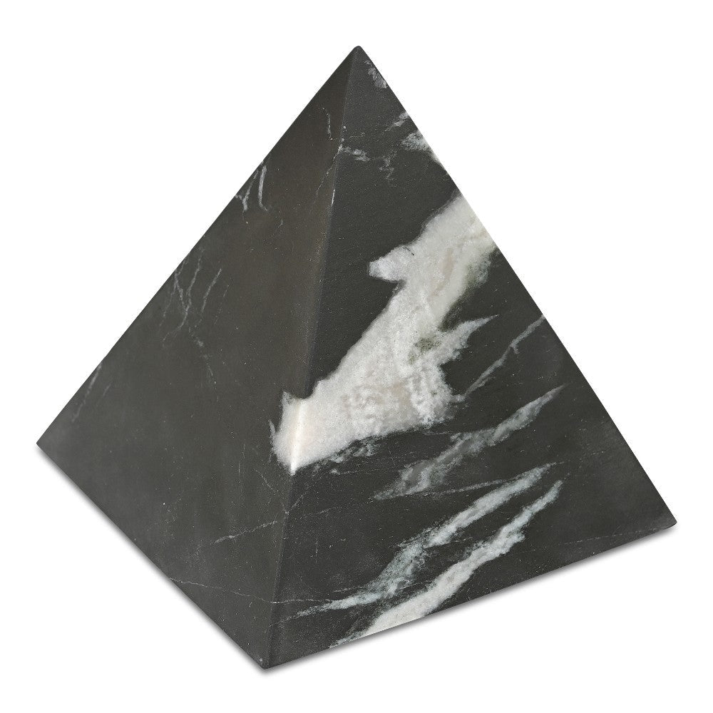 Alma Pyramid Tabletop Accent Black Marble MCN-GZ-1174-02