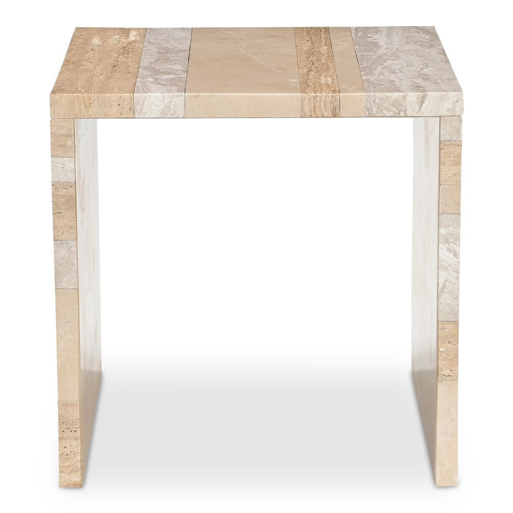 Rosa Accent Table Multicolor Marble MCN-GZ-1181-37-0