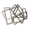 Metal Rectangles Wall Décor Silver MCN-HW-1007-30