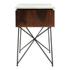 Dominic Nightstand White and Brown
