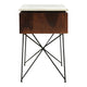 Dominic Nightstand White and Brown