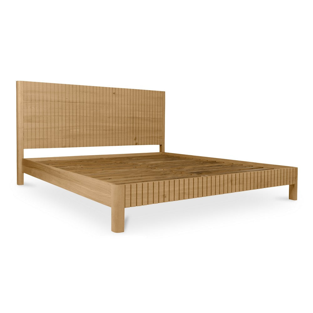 Povera King Bed Natural Oak