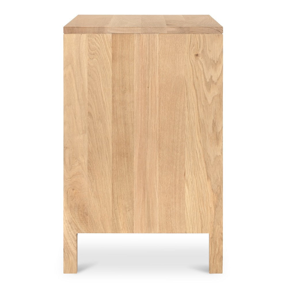 Teeda 3 Drawer Nightstand Natural