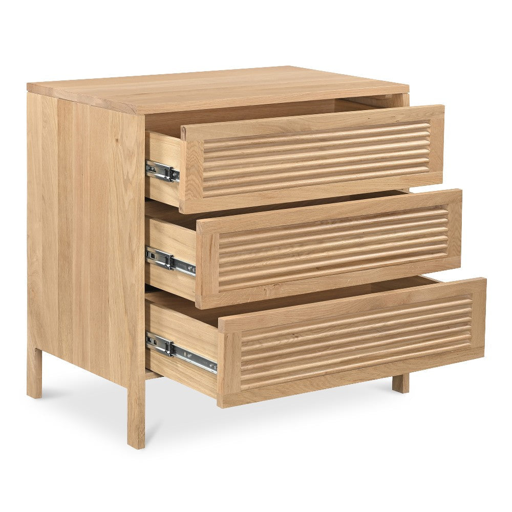 Teeda 3 Drawer Nightstand Natural MCN-JD-1083-24