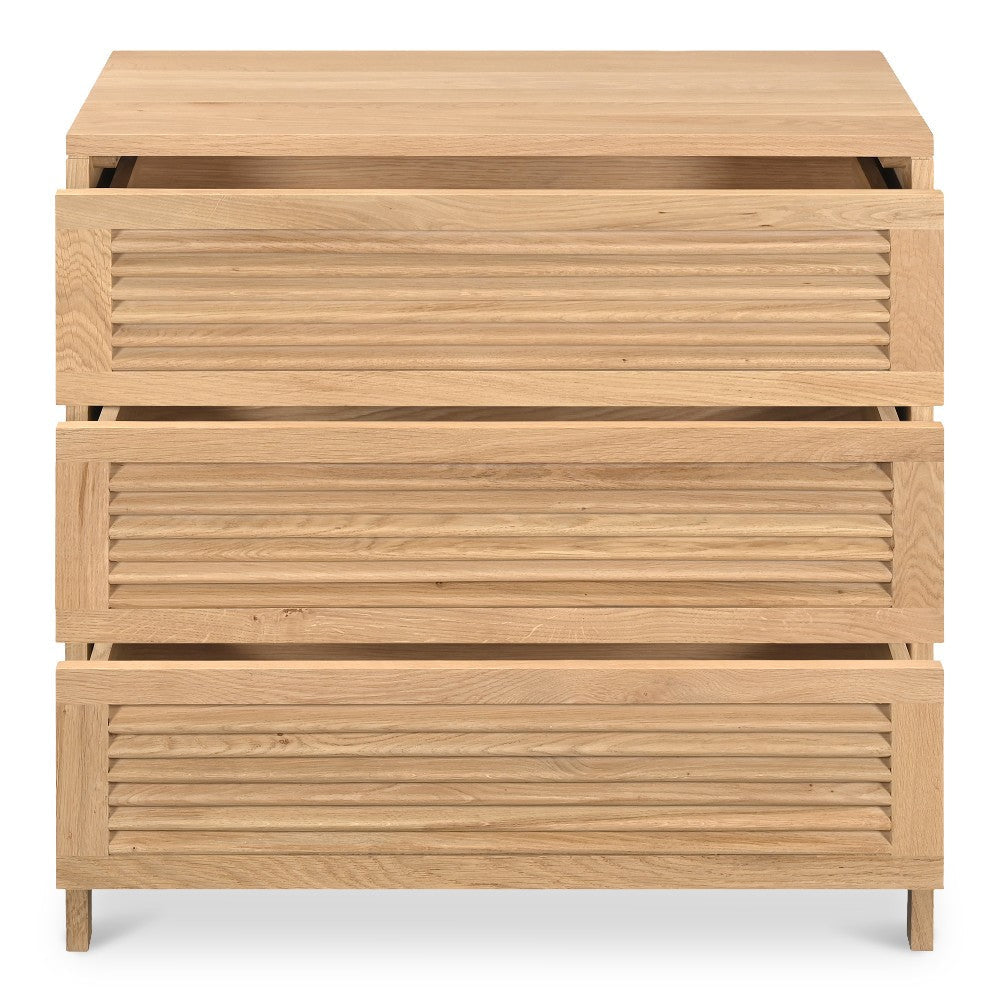 Teeda 3 Drawer Nightstand Natural MCN-JD-1083-24
