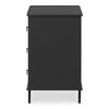 Reagan 3 Drawer Nightstand Black