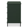 Reagan 3 Drawer Nightstand Deep Green