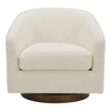 Oscy Swivel Chair Faux Shearling White